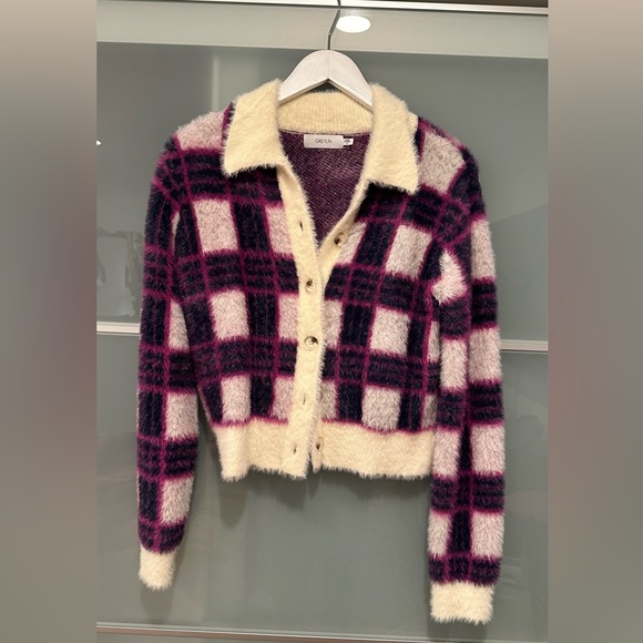 Anthropologie Plaid Cardigan sz Small - Picture 6 of 8